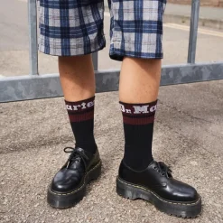 Hot Skarpety Dr. Martens SOCKS ATHLETIC LOGO ORGANIC Black Cherry AC681004 Skarpety|Akcesoria