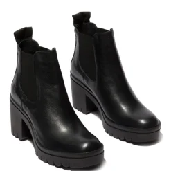 Clearance Sztyblety damskie Fly London TOPE 520 skórzane czarny P144520013 Damskie Sztyblety|Botki