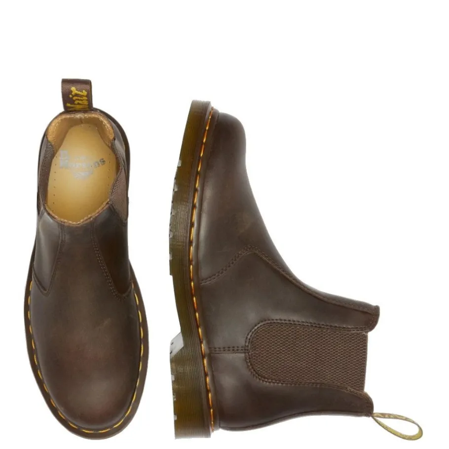 Sale Sztyblety Dr. Martens 2976 YS Dark Brown Crazy Horse + PU 27486201 Damskie Sztyblety