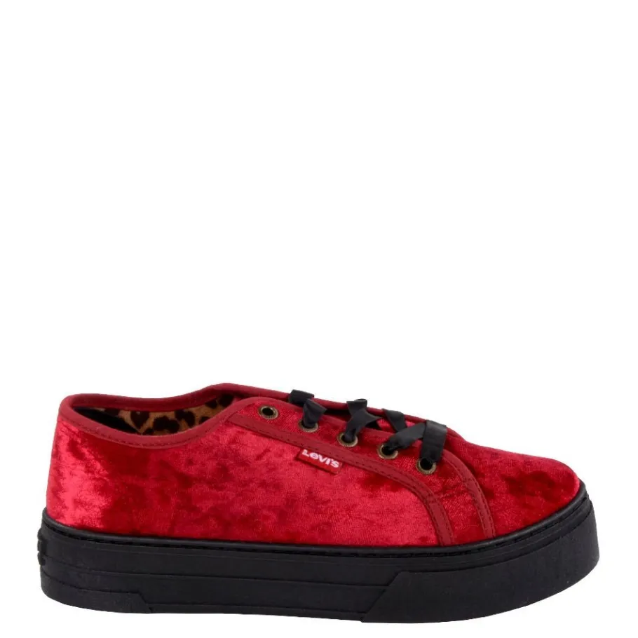 Discount Tenisówki Levi's TIJUANA Bordeaux 23070483583 Damskie Trampki|Półbuty