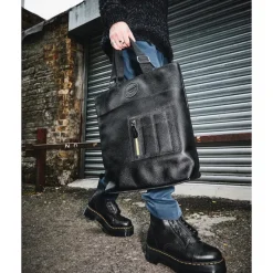 Best Torba Dr. Martens TOTE BAG Black Milled Nappa Kiev Jacquard Webbing AB031033 Akcesoria|Akcesoria Dr.Martens