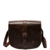 Clearance Torebka damska Fly London GLOU 751 skórzana brązowy P974751001 Akcesoria|Plecaki, Worki, Nerki