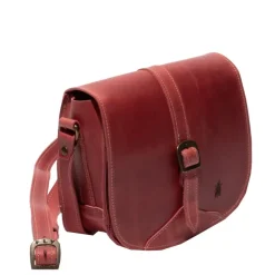 Clearance Torebka damska Fly London GLOU 751 skórzana czerwony P974751007 Akcesoria|Plecaki, Worki, Nerki