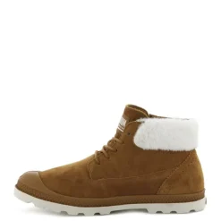 Online Trapery damskie Palladium PAMPA LP MOSC skórzane brązowy 96469-251 OCIEPLANE Damskie Trapery