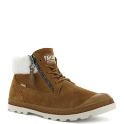 Online Trapery damskie Palladium PAMPA LP MOSC skórzane brązowy 96469-251 OCIEPLANE Damskie Trapery