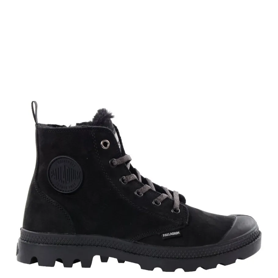 Trapery damskie Palladium PAMPA HI ZIP WL skórzane czarny 95982-010 Ocieplane Damskie Trapery