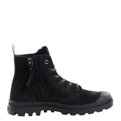 Trapery damskie Palladium PAMPA HI ZIP WL skórzane czarny 95982-010 Ocieplane Damskie Trapery