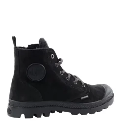 Trapery damskie Palladium PAMPA HI ZIP WL skórzane czarny 95982-010 Ocieplane Damskie Trapery