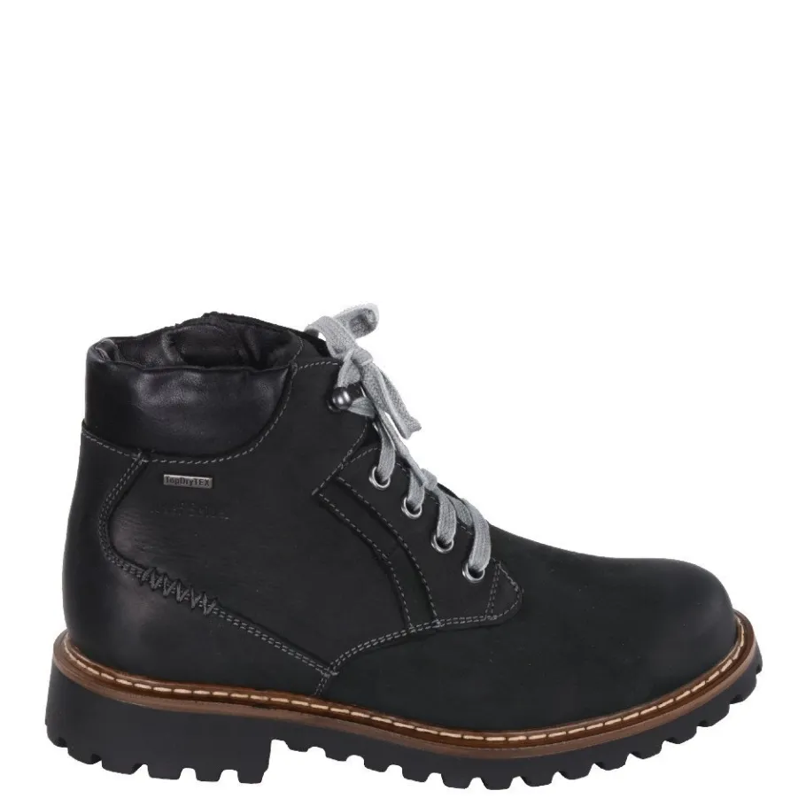 Best Trapery męskie Josef Seibel CHANCE 39 skórzane czarny 21958 MA994 100 Ocieplane TopDryTEX Męskie Trapery