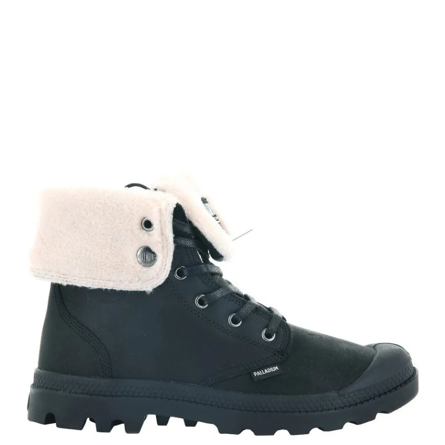 Outlet Trapery Palladium BAGGY LEATHER ESS WPS skórzane czarny 77168-008 OCIEPLANE Damskie Trapery
