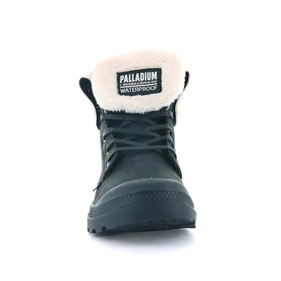 Outlet Trapery Palladium BAGGY LEATHER ESS WPS skórzane czarny 77168-008 OCIEPLANE Damskie Trapery