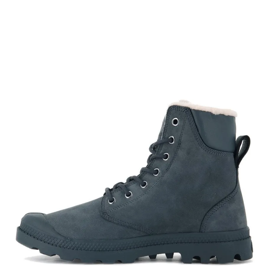 Trapery Palladium PAMPA SPORT CUFF WPS skórzane szary 72992-063 WATERPROOF Ocieplane Damskie Trapery