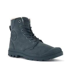 Trapery Palladium PAMPA SPORT CUFF WPS skórzane szary 72992-063 WATERPROOF Ocieplane Damskie Trapery