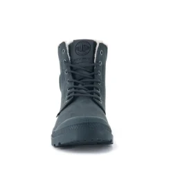 Trapery Palladium PAMPA SPORT CUFF WPS skórzane szary 72992-063 WATERPROOF Ocieplane Damskie Trapery