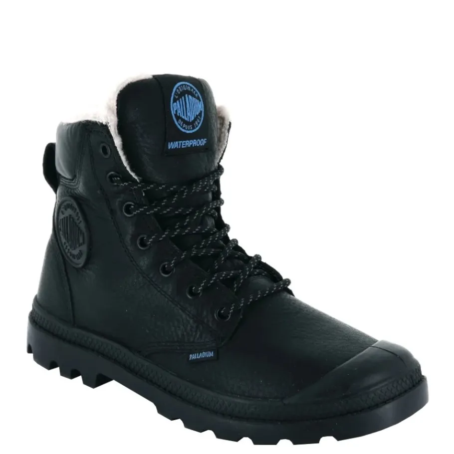 Outlet Trapery Palladium PAMPA SPORT CUFF WPS skórzane czarny 72992-001 WATERPROOF Męskie Trapery