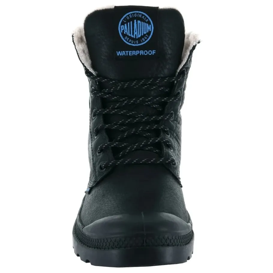 Outlet Trapery Palladium PAMPA SPORT CUFF WPS skórzane czarny 72992-001 WATERPROOF Męskie Trapery
