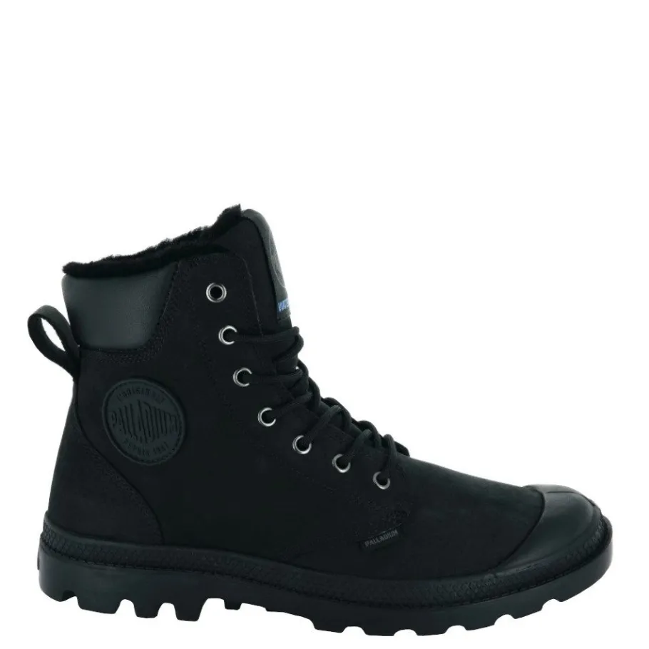 Outlet Trapery Palladium PAMPA SPORT CUFF WPS skórzane czarny 72992-010 WATERPROOF Ocieplane Damskie Trapery