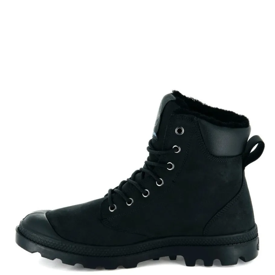 Outlet Trapery Palladium PAMPA SPORT CUFF WPS skórzane czarny 72992-010 WATERPROOF Ocieplane Damskie Trapery