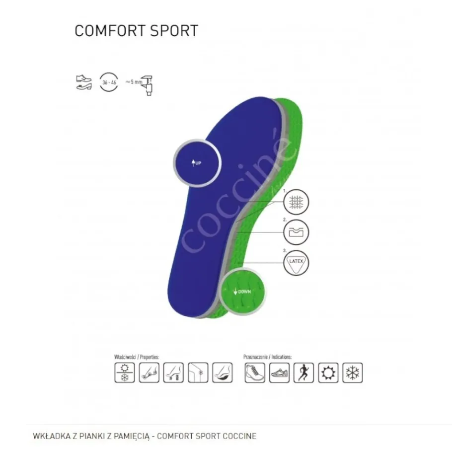 Sale Wkładka Coccine COMFORT SPORT Akcesoria|Wkładki