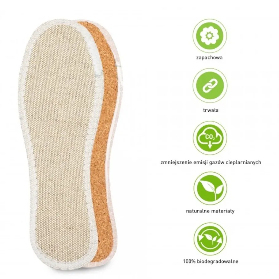 Wkładki Coccine ECO INSOLE 2 LINEN ON CORK Akcesoria|Wkładki